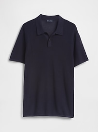 Textured Crochet Polo Sweater | Gap