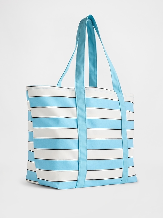 Image number 2 showing, Canvas Stripe Tote Bag