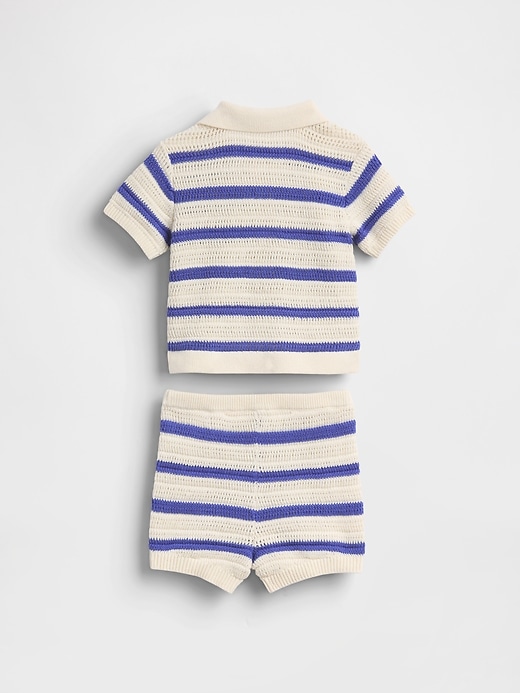 Image number 2 showing, Baby Crochet Polo Outfit Set