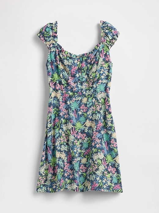 Image number 5 showing, Puff-Sleeve Sweetheart Mini Dress