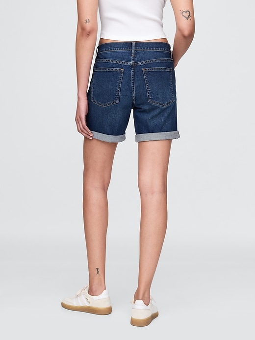 Image number 5 showing, 5" Mid Rise Denim Girlfriend Shorts