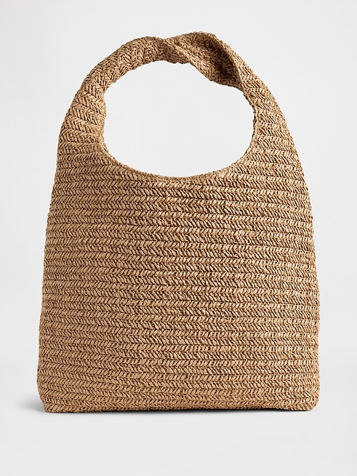 Image number 1 showing, Slouchy Straw Tote Bag