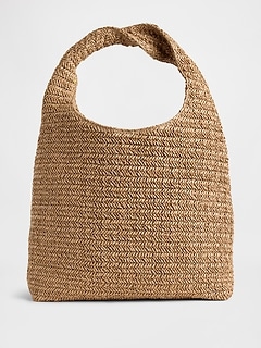 Slouchy Straw Tote Bag
