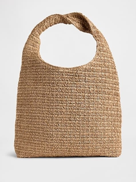 Slouchy Straw Tote Bag