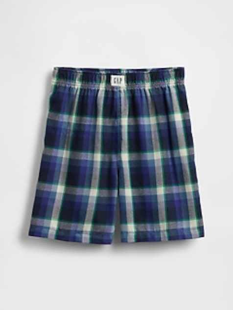 Kids Recycled Flannel PJ Boxer Shorts