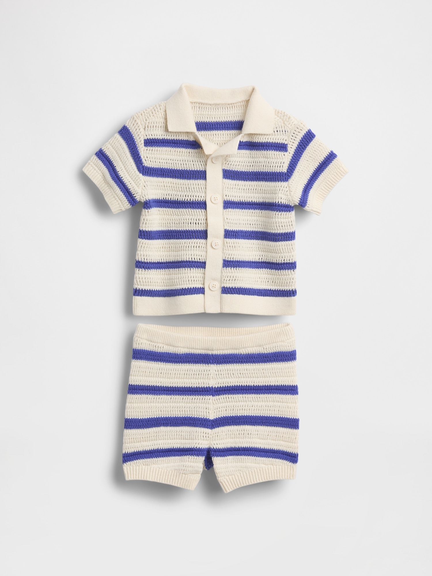 Baby Crochet Polo Outfit Set