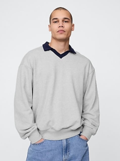 Oversized Polo Sweatshirt
