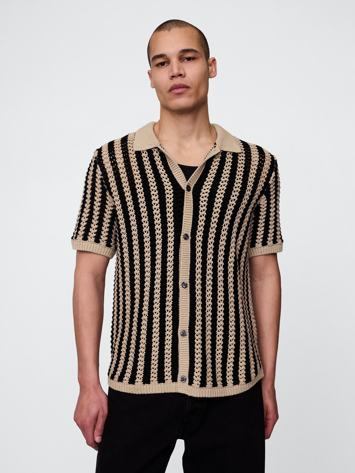 Mesh Sweater Shirt