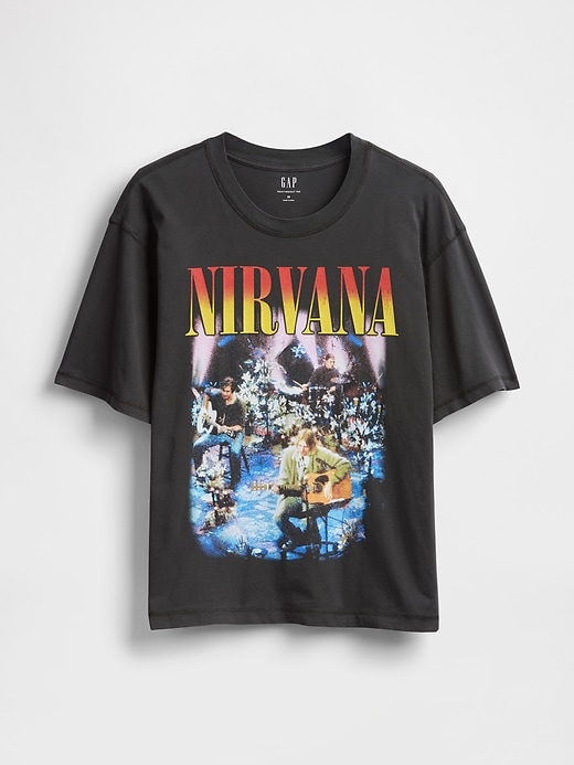 Image number 7 showing, Heavyweight Cropped Nirvana Graphic T-Shirt