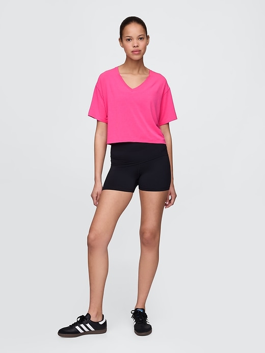Image number 2 showing, GapFit Breathe Cropped V-Neck T-Shirt