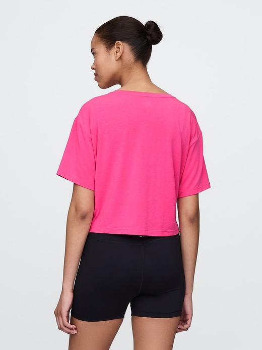 Image number 3 showing, GapFit Breathe Cropped V-Neck T-Shirt