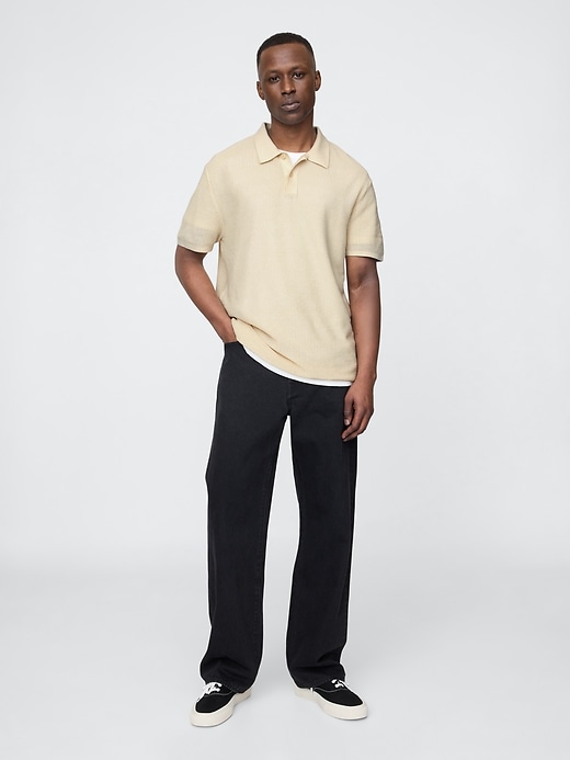 Image number 2 showing, Textured Crochet Polo Shirt