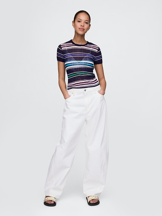 Image number 2 showing, Sheer Rib Sweater T-Shirt