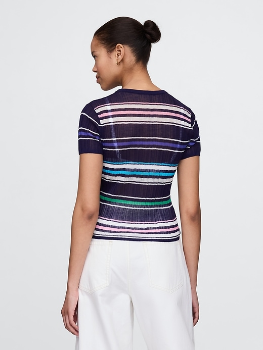 Image number 3 showing, Sheer Rib Sweater T-Shirt