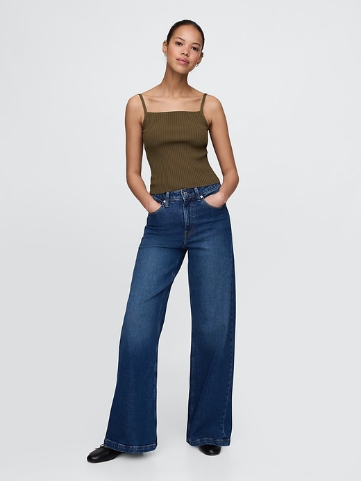 Image number 2 showing, Cropped Rib Sweater Tank Top