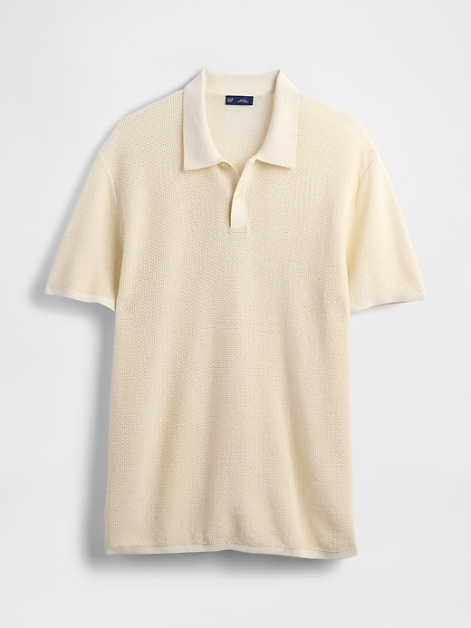 Image number 6 showing, Textured Crochet Polo Shirt