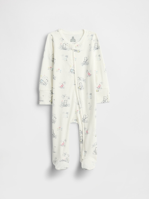 Image number 1 showing, Baby First Favorites Organic Cotton Footed One-Piece