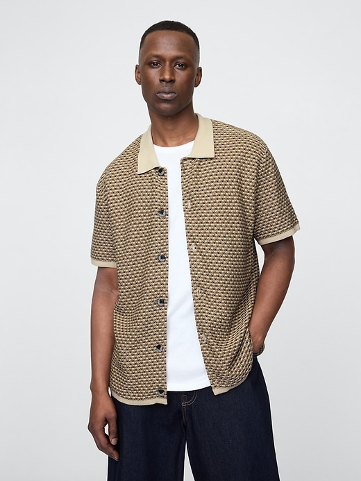 Image number 1 showing, Crochet Sweater Shirt
