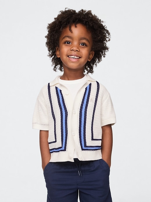 Image number 1 showing, Baby & Toddler Border Stripe Sweater Shirt