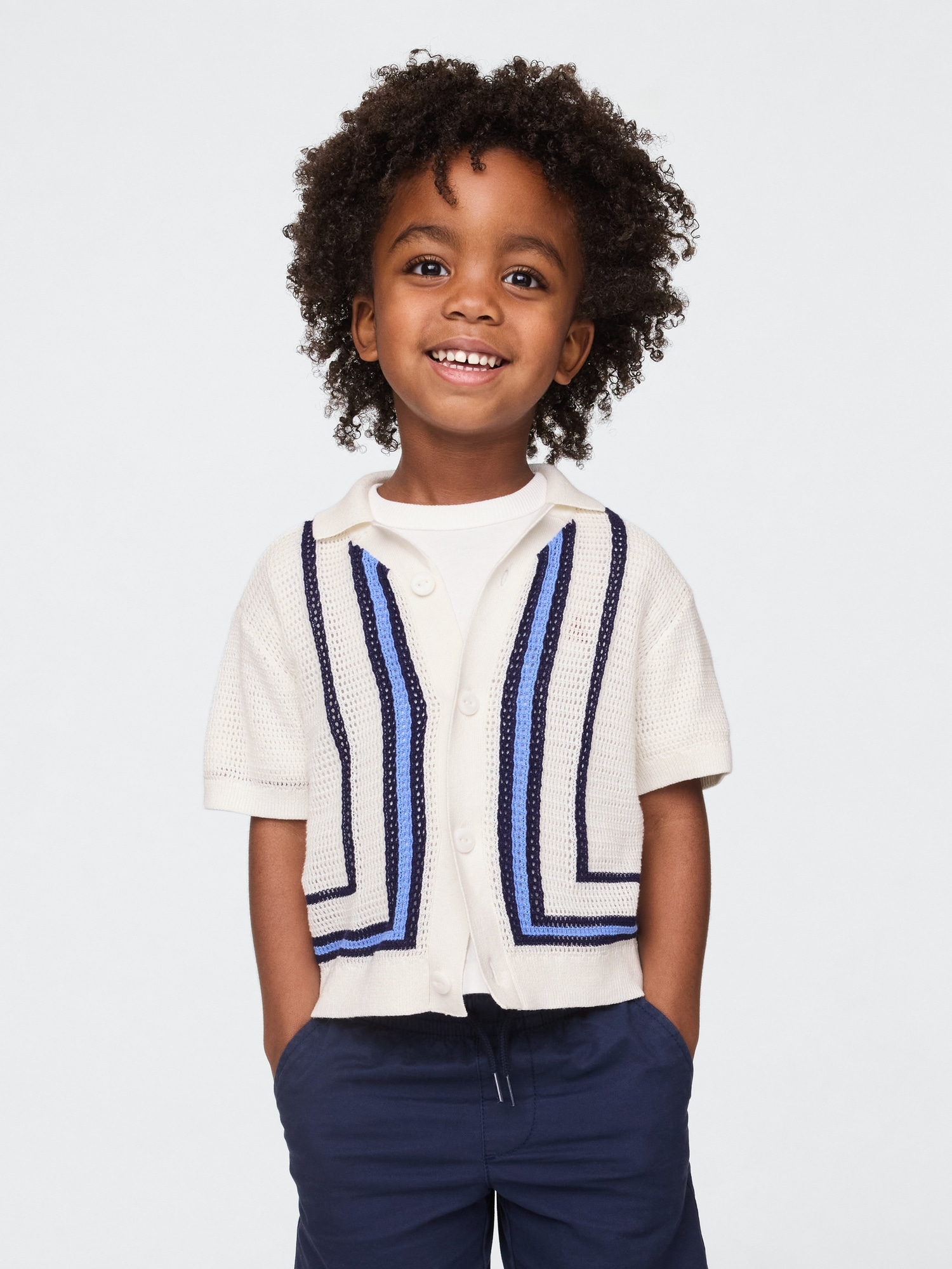 Baby & Toddler Border Stripe Sweater Shirt