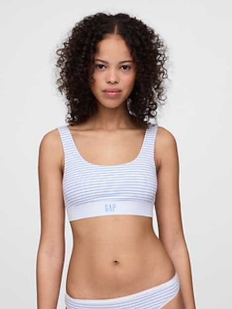 Organic Stretch Cotton Gap Logo Bralette
