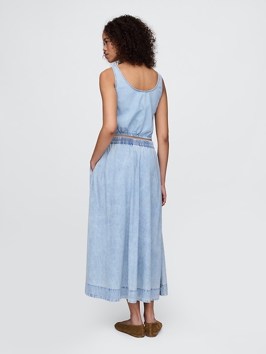 Image number 2 showing, Denim Easy Maxi Skirt
