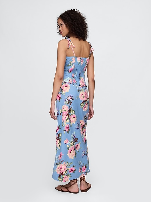 Image number 2 showing, Linen-Blend Midi Skirt