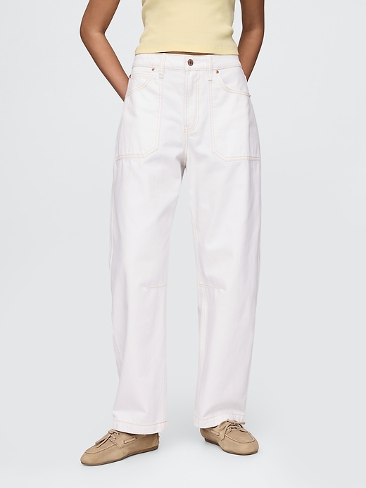 Image number 2 showing, Curvy High Rise Barrel Jeans