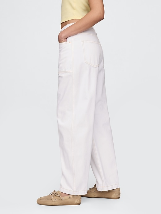 Image number 3 showing, Curvy High Rise Barrel Jeans