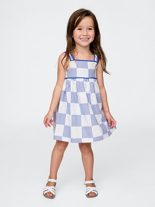 Image number 1 showing, Baby & Toddler Poplin Patchwork Dress
