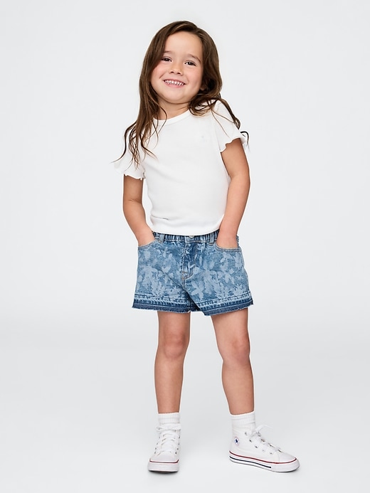 Image number 1 showing, Baby & Toddler Denim Ruffle Stride Shorts