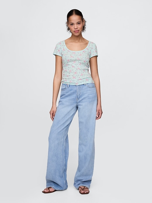 Image number 2 showing, Pointelle Top