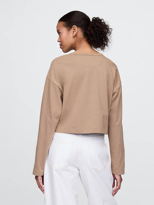 Image number 2 showing, Organic Cotton VintageSoft Heavyweight Cropped T-Shirt