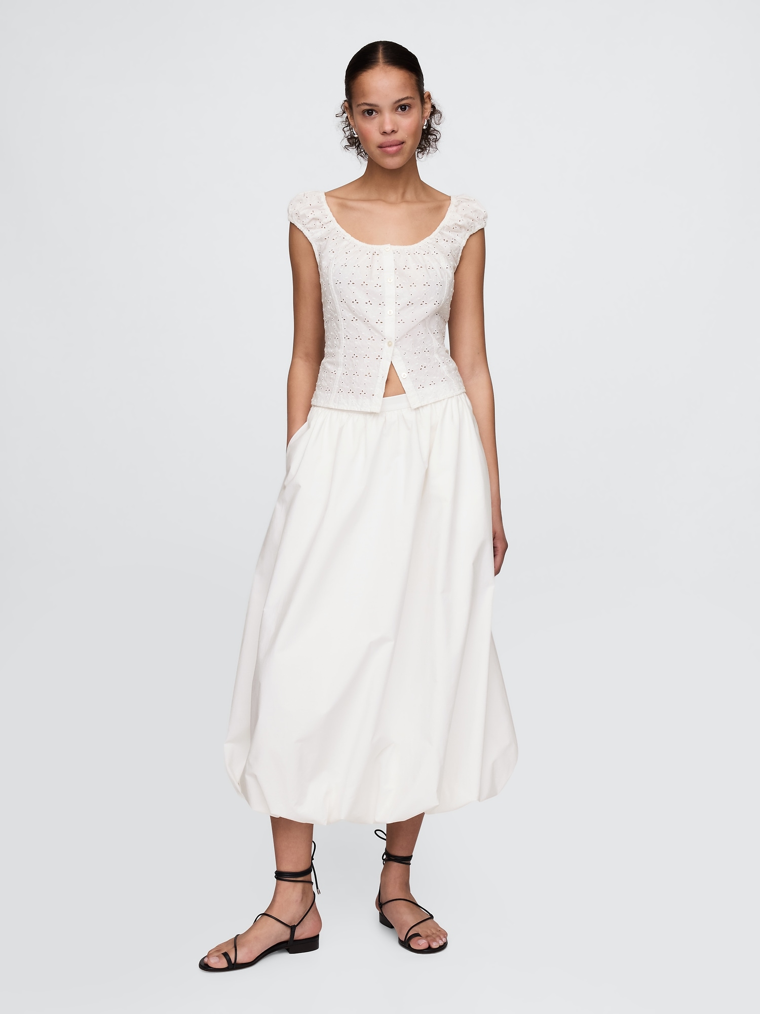 Easy Bubble Midi Skirt
