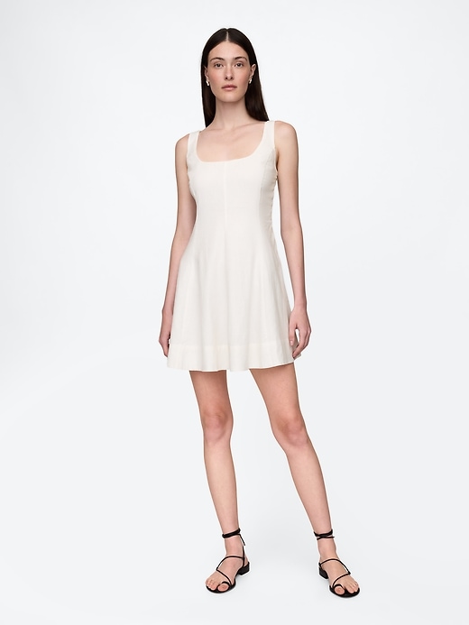 Image number 1 showing, Linen-Blend Mini Dress