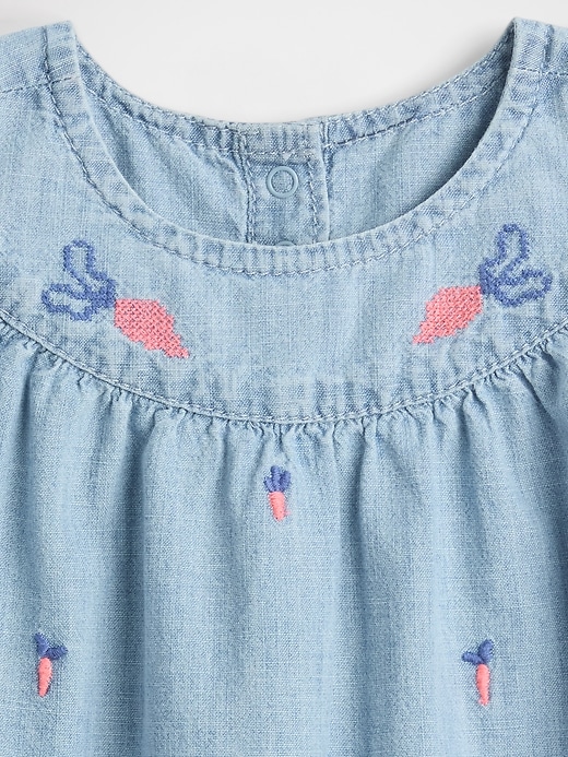 Image number 3 showing, Baby Peter Rabbit™ Chambray Shorty One-Piece