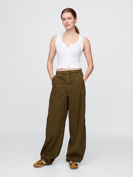 Image number 1 showing, Low Rise Barrel Parachute Pants