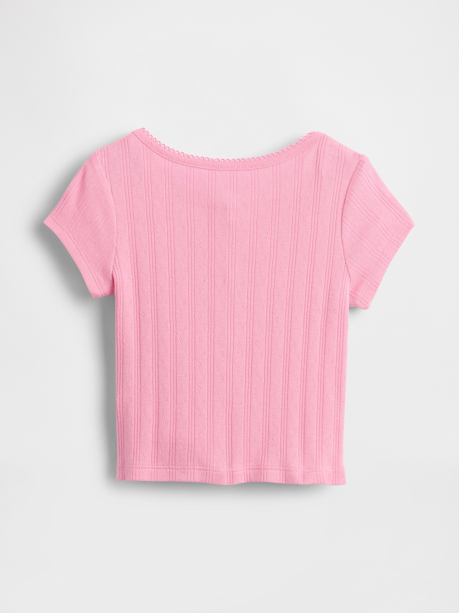Топ Gap Pointelle Rib Top для малышей, цвет: Розовый — фото 2