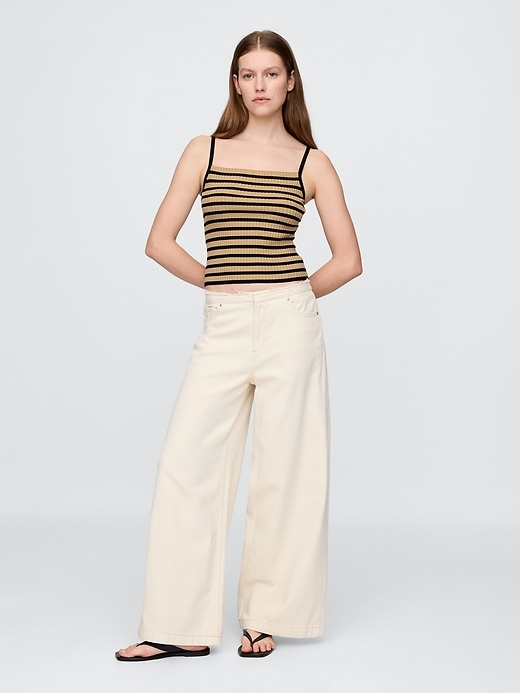 Image number 2 showing, Cropped Rib Sweater Tank Top