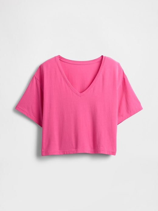 Image number 4 showing, GapFit Breathe Cropped V-Neck T-Shirt
