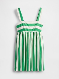 Poplin Tie-Back Mini Dress