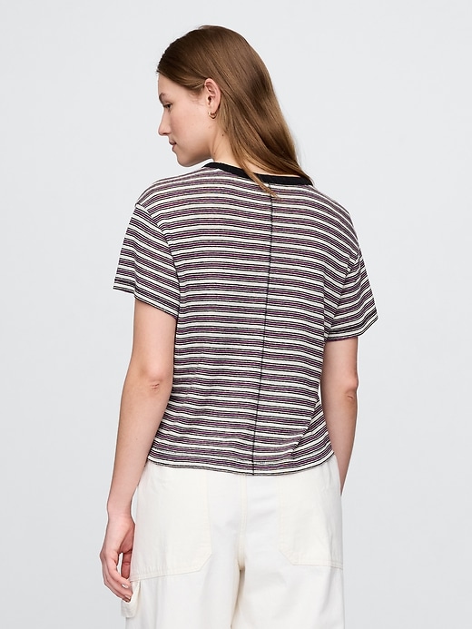 Image number 3 showing, Linen-Blend T-Shirt