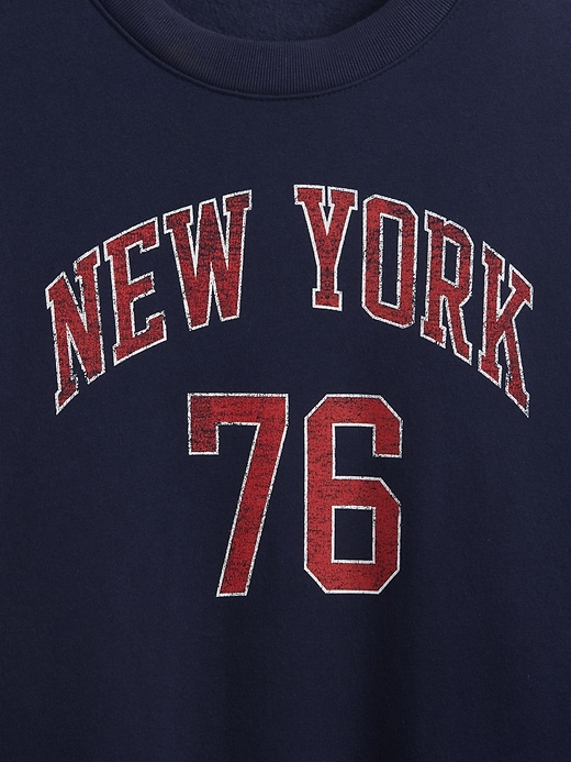 Image number 4 showing, VintageSoft New York Graphic Tunic Sweatshirt