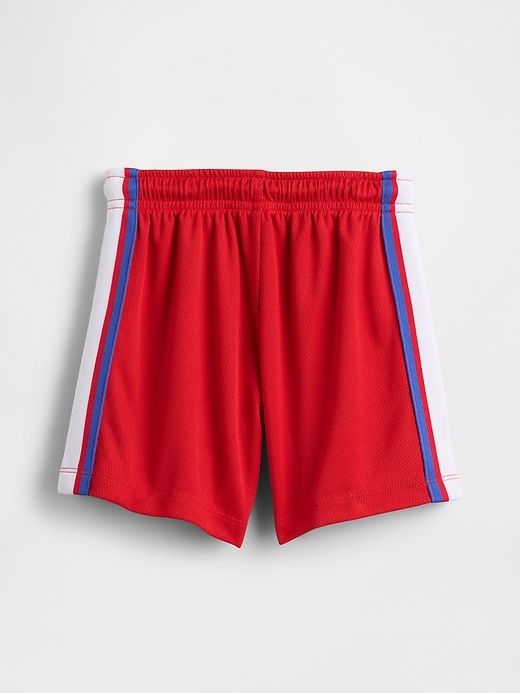 2 of 8 showing, with the color Tomato red of product Gap × Disney Baby & Toddler Recycled Mesh Shorts