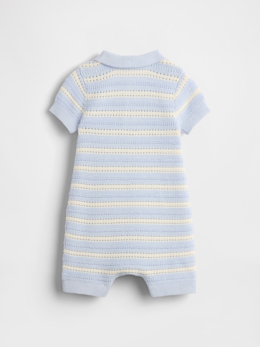 Image number 2 showing, Baby Polo Sweater Shorty One-Piece