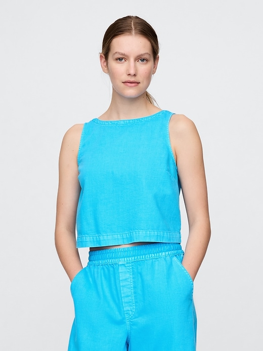 Image number 1 showing, UltraSoft Denim Shell Tank Top