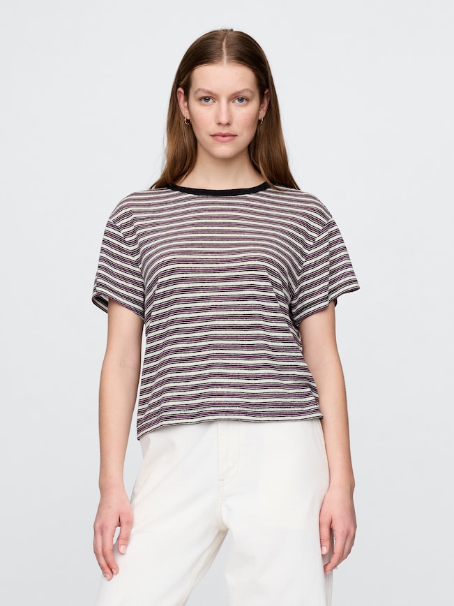 Linen-Blend T-Shirt