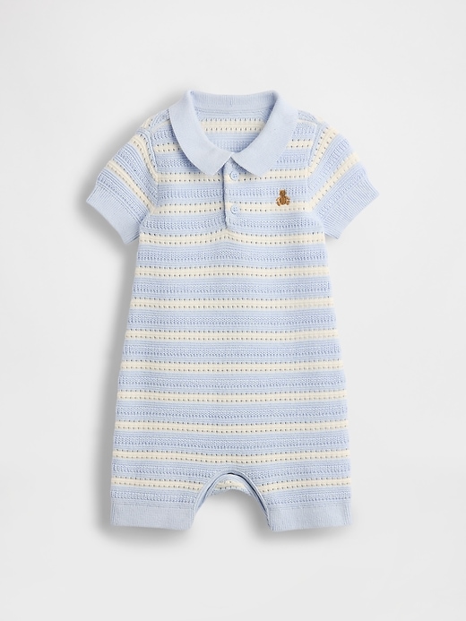 Image number 1 showing, Baby Polo Sweater Shorty One-Piece