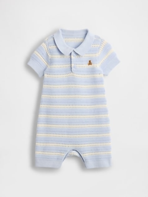 Baby Sweater Polo Shorty One-Piece