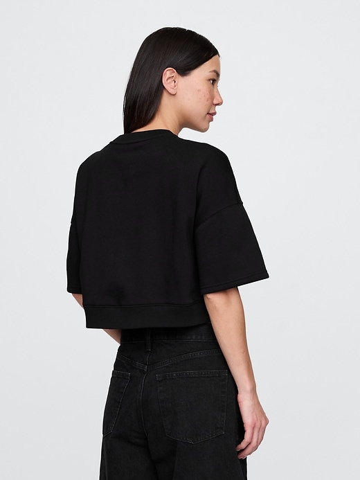 Image number 3 showing, VintageSoft Cropped Elbow-Sleeve Sweatshirt